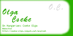 olga cseke business card